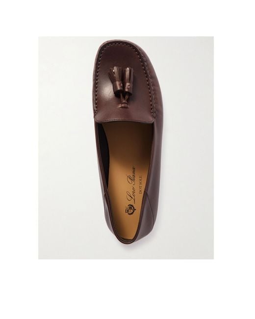 Loro Piana Brown Tassel People-In Shoes