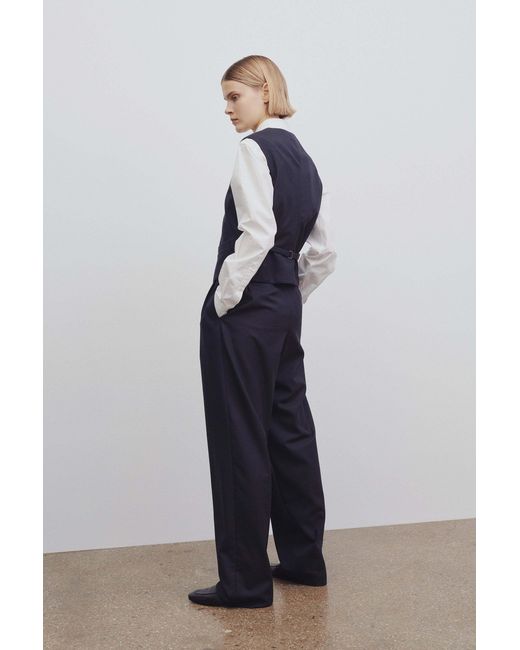 The Row Blue Logo Dress Pants