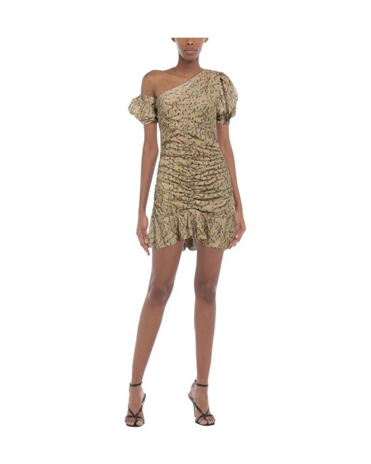 Isabel Marant Natural Fitted Printed Dress