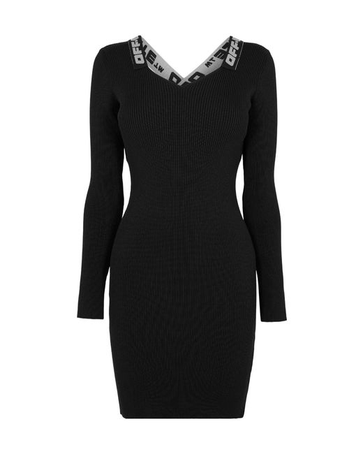 Off-White c/o Virgil Abloh Black Long-Sleeved Dress