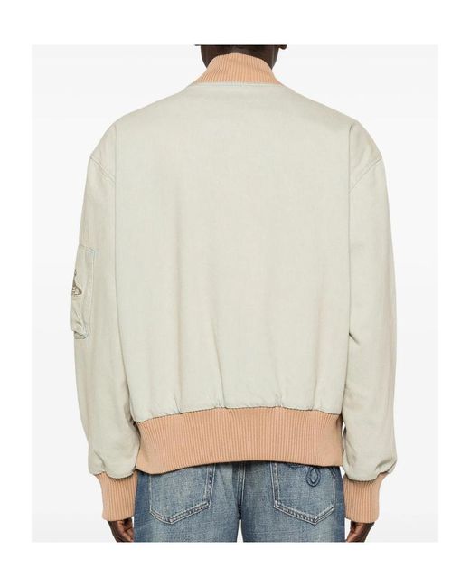 Vivienne Westwood White Bernardo Zipped Bomber Jacket for men