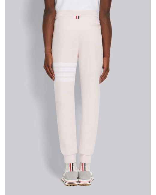 Thom Browne Pink Ottoman Rib 4-Bar Stripe Track Pants for men