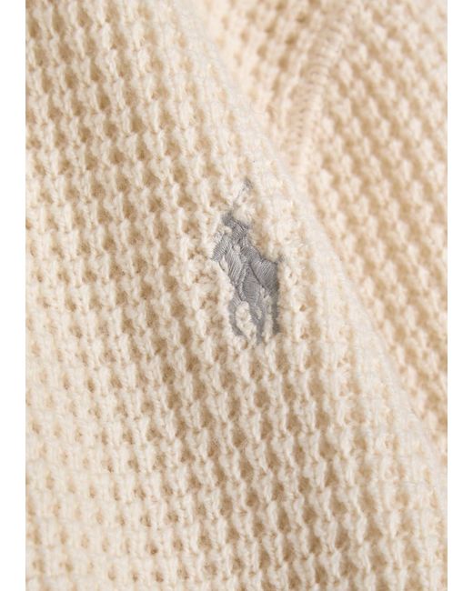 Polo Ralph Lauren Natural Hooded Waffle Knit Wool Blend Sweater for men
