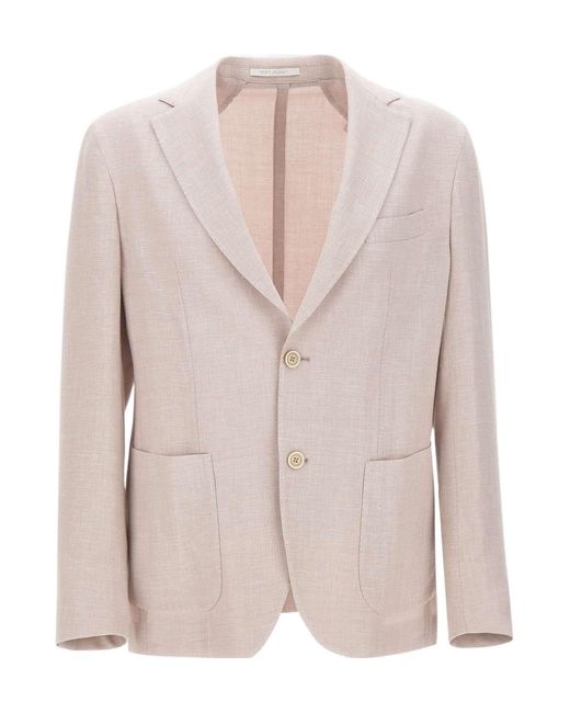 Eleventy Pink Single-Breasted Slim Blazer for men