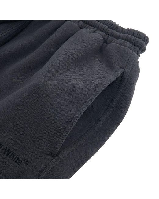 Off-White c/o Virgil Abloh Blue Wide-Leg Cotton Track Pants for men