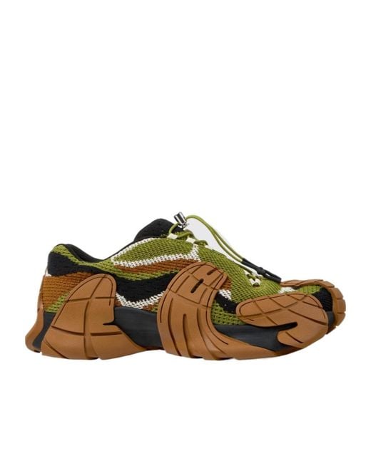 CAMPERLAB Brown Tormenta Knitted Panelled Sneakers for men