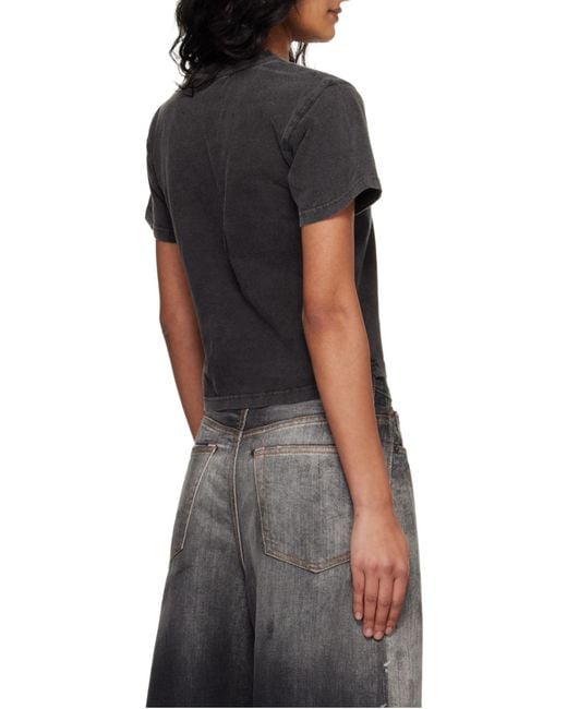 OTTOLINGER Black Pierced Fitted T-Shirt
