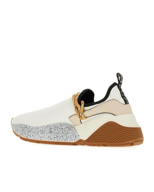 Stella McCartney White Eclypse Stretch Low-Top Sneakers