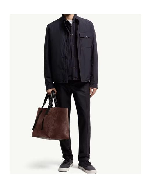 Moncler Blue Zonda Button-Up Jacket for men