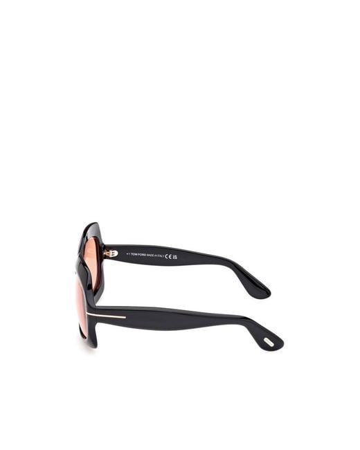 Tom Ford Pink Eyewear Ren Oversized Frame Sunglasses