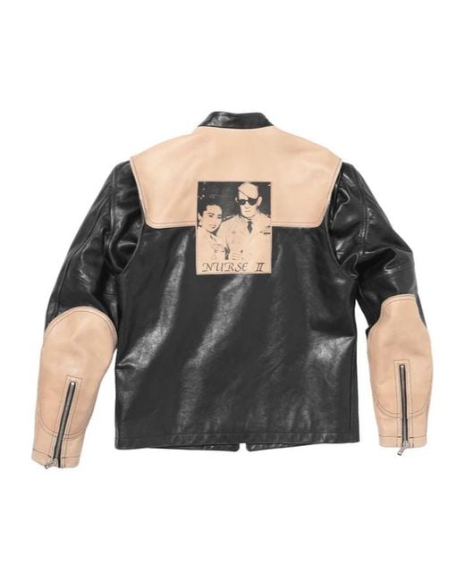 Enfants Riches Deprimes Black Nurse Ii Panelled Leather Jacket for men