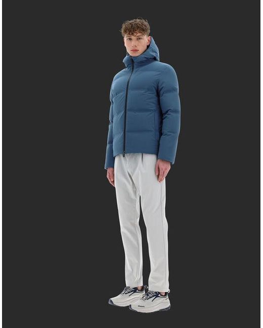 Herno Blue Zip-Up Goose Down Jacket for men