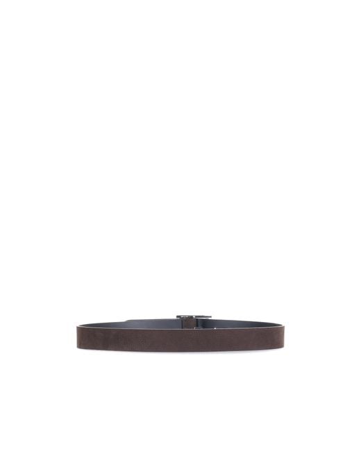 Orciani White Textured Buckle Belt for men