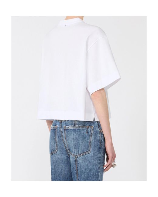 Sportmax White Neck-Detail T-Shirt