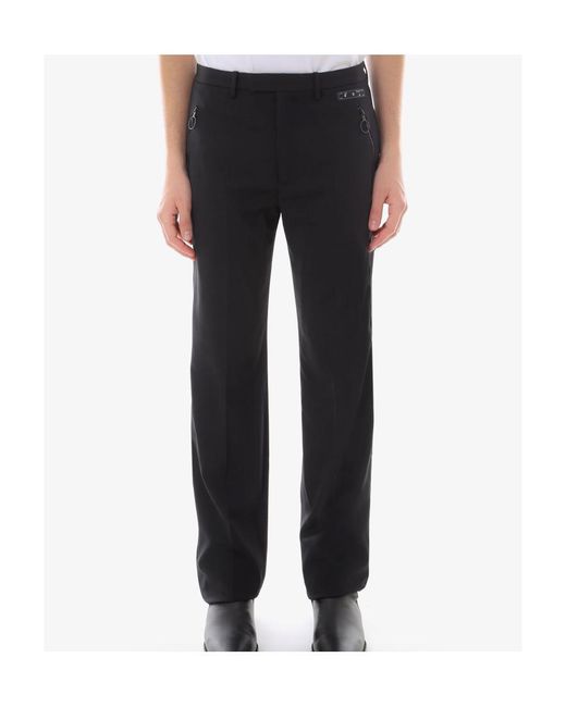 Off-White c/o Virgil Abloh Black Straight-Leg Tailored Pants for men
