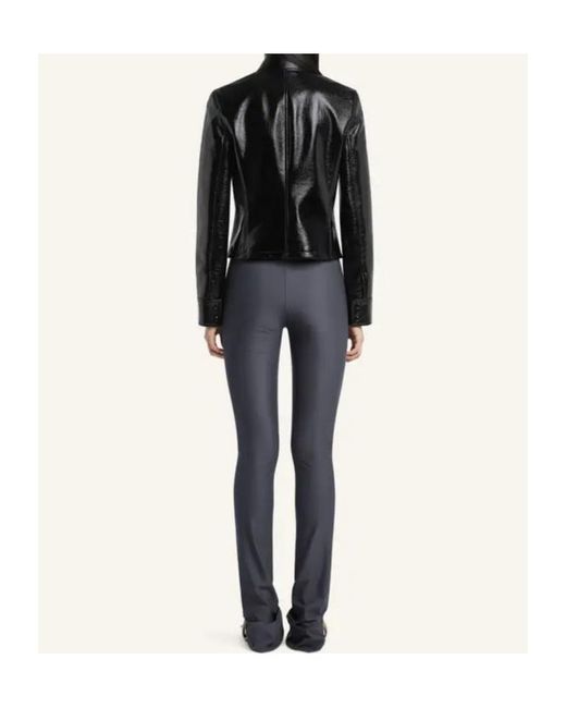 Courreges Black Courrèges Buckle-Neck Zipped City Jacket