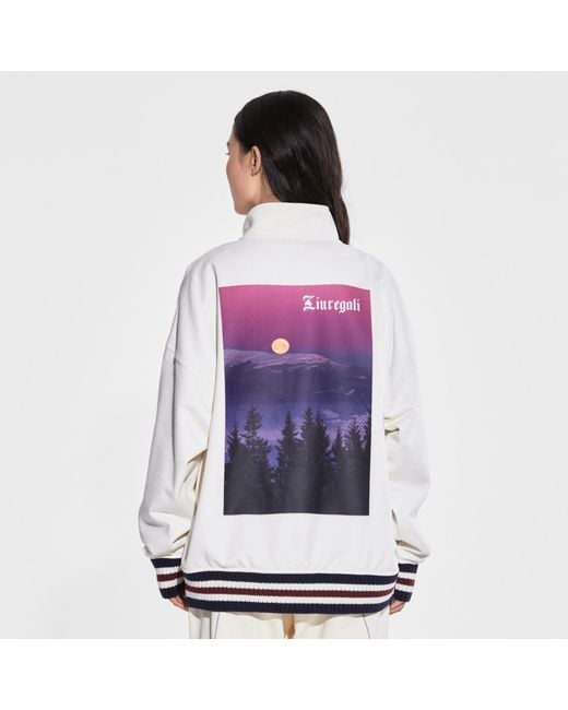 LIU REGALI White Long-Sleeved Logo Casual Jacket