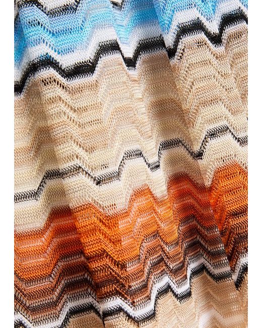Missoni White Zigzag Fine-Knit Maxi Cover-Up Dress