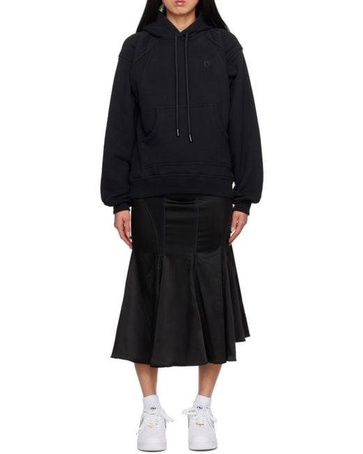 Off-White c/o Virgil Abloh Black Logo-Embroidered Hoodie Dress