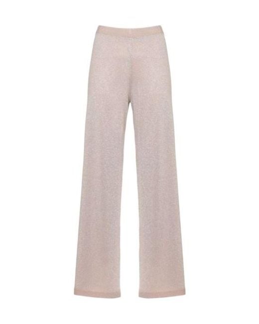 D.exterior Gray Lurex Wide-Leg Pants