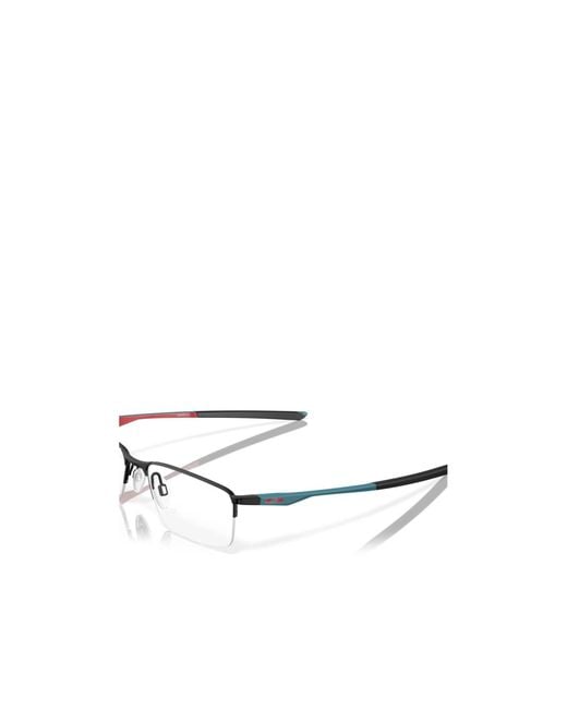 Oakley White Geometric Frame Plain Mirror for men