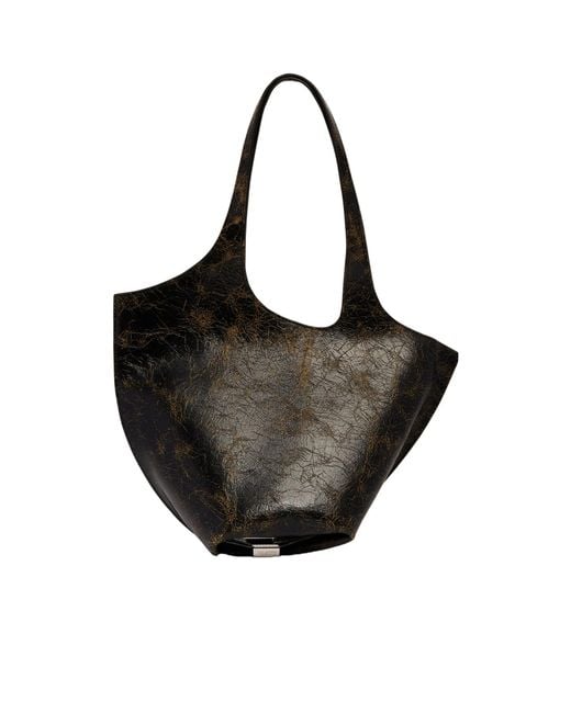 The Attico Black The La Scoop Shoulder Bag