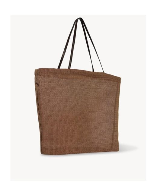 The Row Brown Barn Mesh Tote Bag