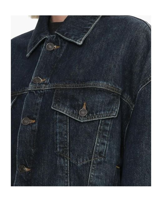 Agolde Blue Button Denim Jacket