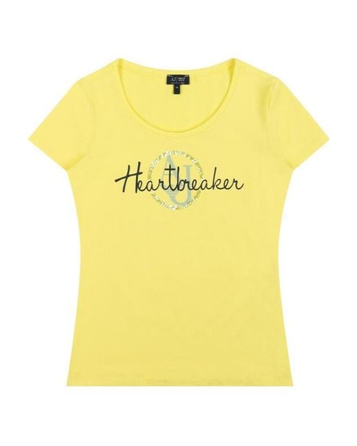 Armani Jeans Yellow Item O-Neck Short-Sleeved T-Shirt