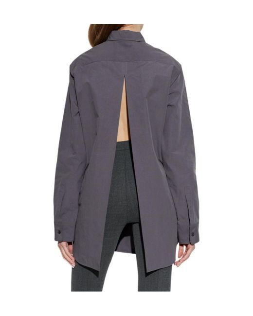 Jil Sander Blue Back-Slit Long Shirt