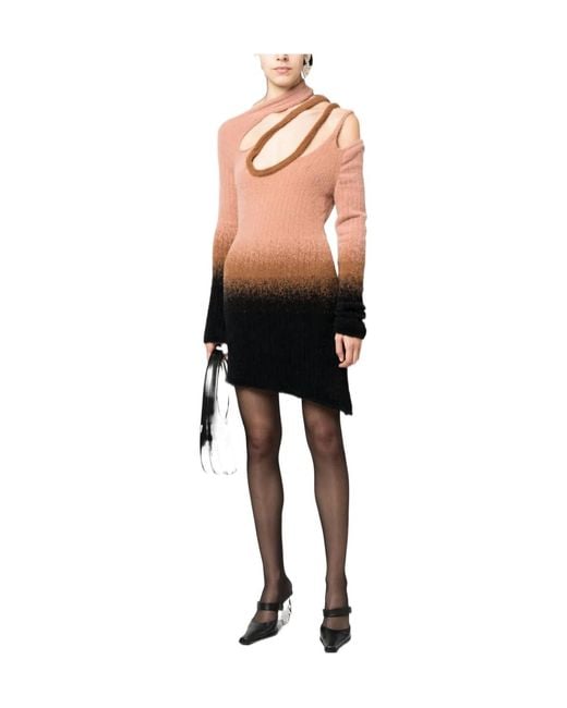 OTTOLINGER Black Gradient-Effect Knitted Mini Dress