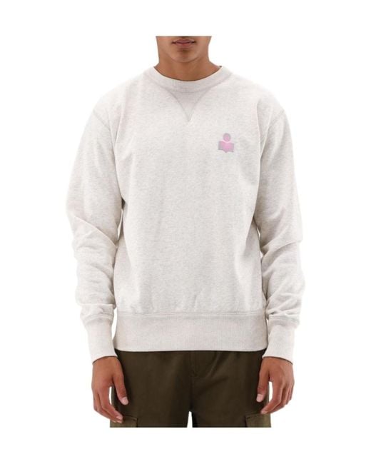 Isabel Marant White Long-Sleeved Sweater for men
