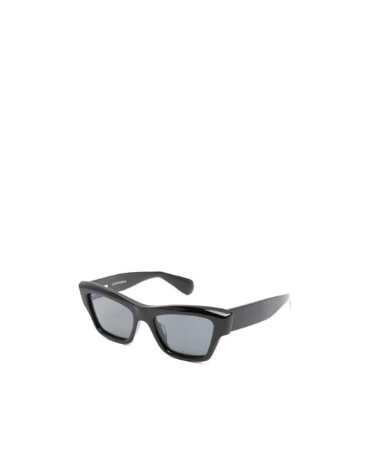 Jil Sander White Geometric Frame Sunglasses for men