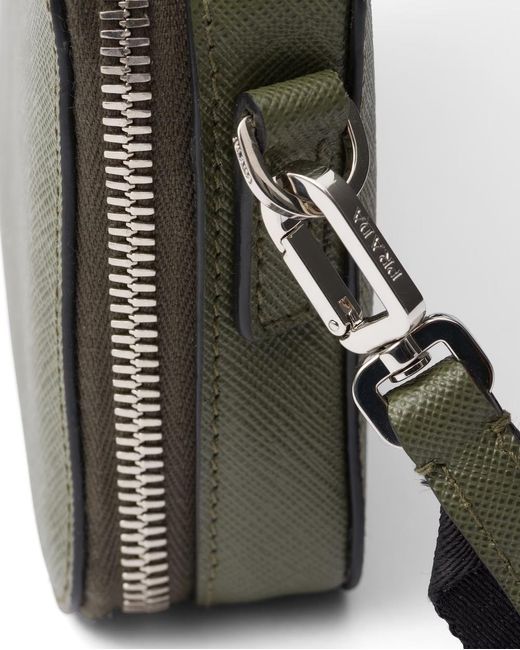 Prada Green Brique Saffiano Leather Bag for men