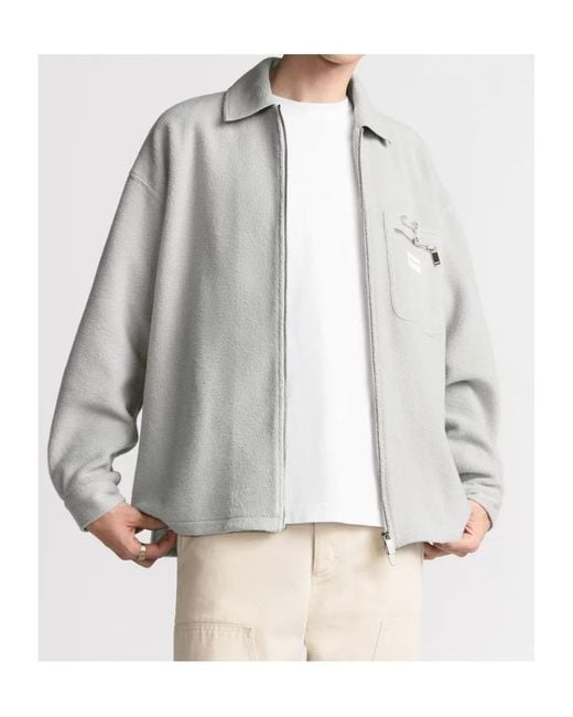 Dior Gray Homme Cd Couture Zipped Overshirt for men