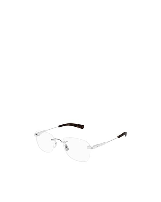 Saint Laurent White Eyewear Round-Frame Glasses for men