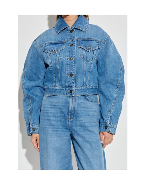 Givenchy Blue Cropped Denim Jacket
