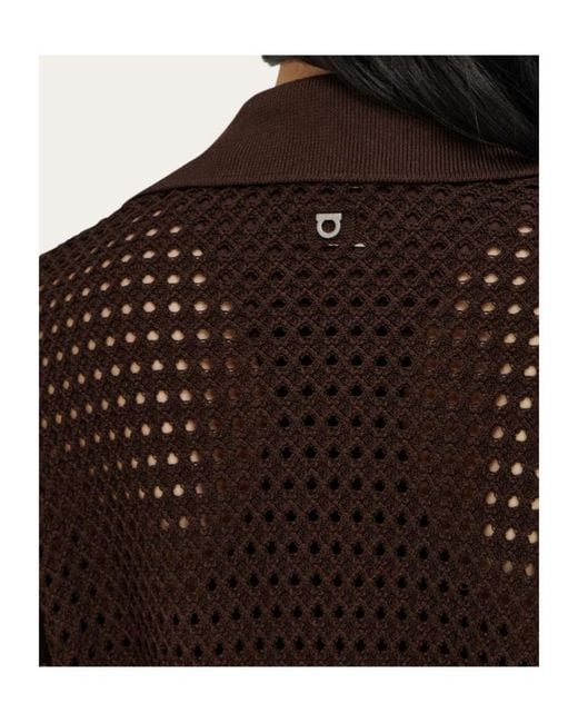 Ferragamo Brown Knitted Shirt Dress