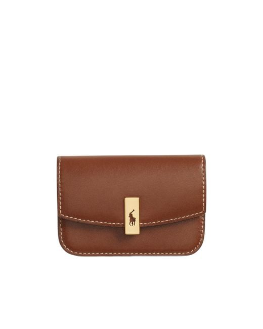 Polo Ralph Lauren Brown Fold-Over Leather Wallet for men