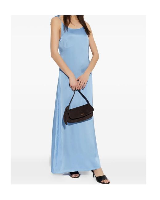 Samsøe & Samsøe Blue Sasinga Tie-Strap Slip Maxi Dress