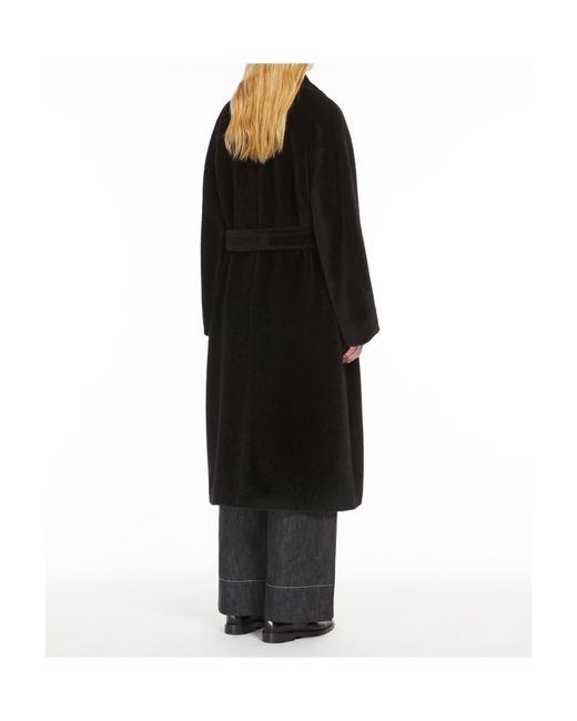 Max Mara Black 'S Double-Breasted Belted Coat