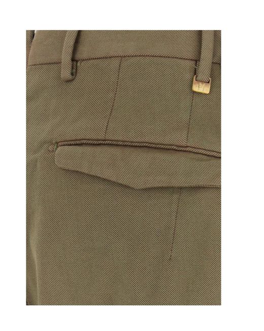 Pt Pantaloni Gray Casual Trousers With Belt Loops for men