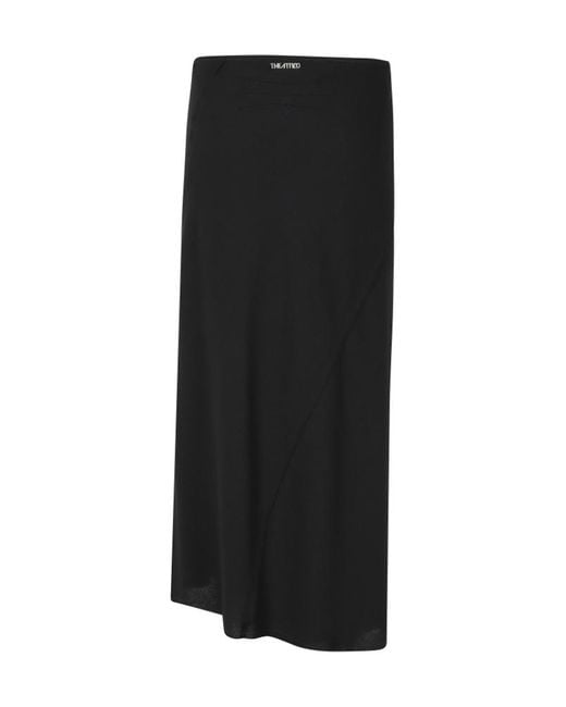 The Attico Black Midi Skirt