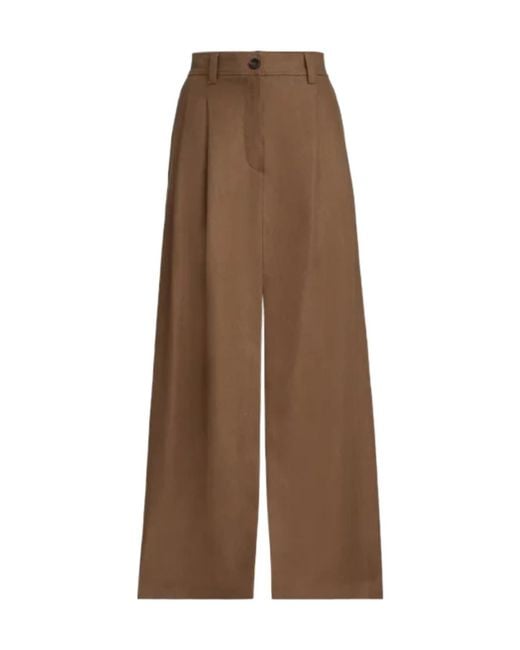 Brunello Cucinelli Brown Monili Detailed Midi Skirt
