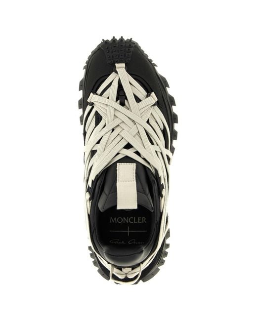 Moncler Black Moncler Rick Owens Trailgrip Megalace Lace-Up Sneakers for men