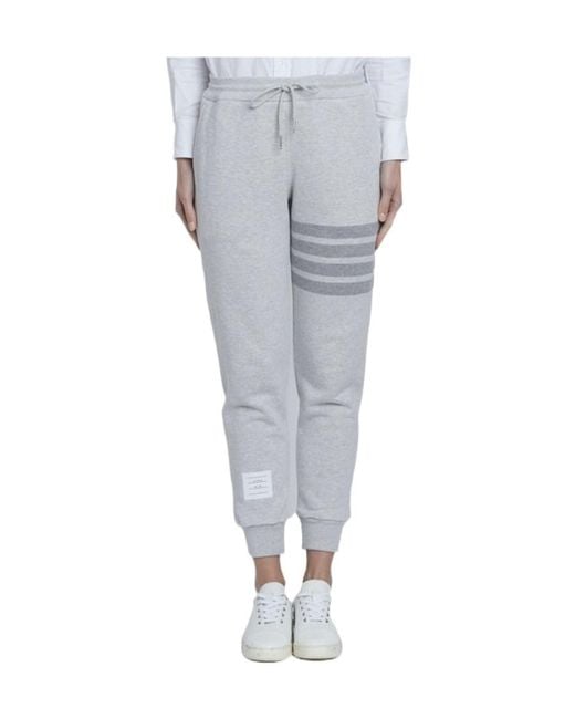 Thom Browne Gray Rwb 4-Bar Striped Track Pants