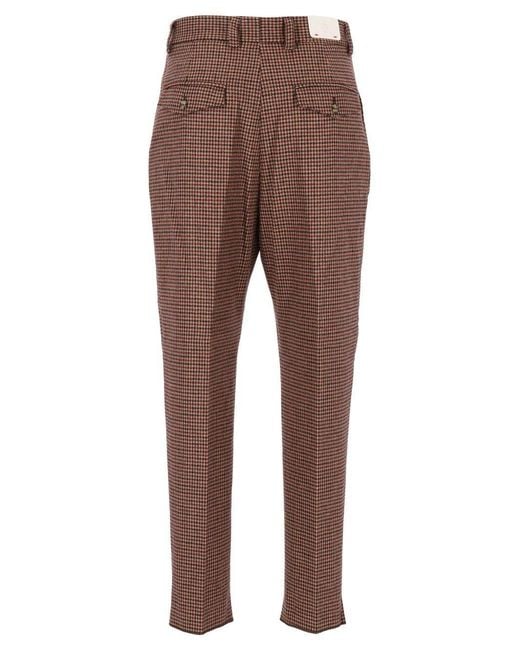 Eleventy Brown Casual Pants With Belt Loops for men
