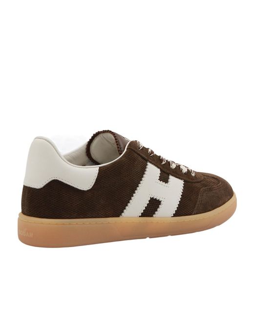 Hogan Brown Cool Round Toe Sneakers
