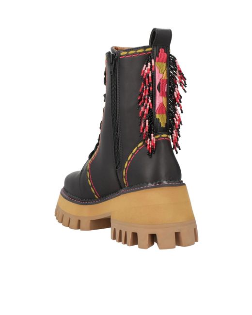 Farm Rio Black Plain Colour Ankle Boot
