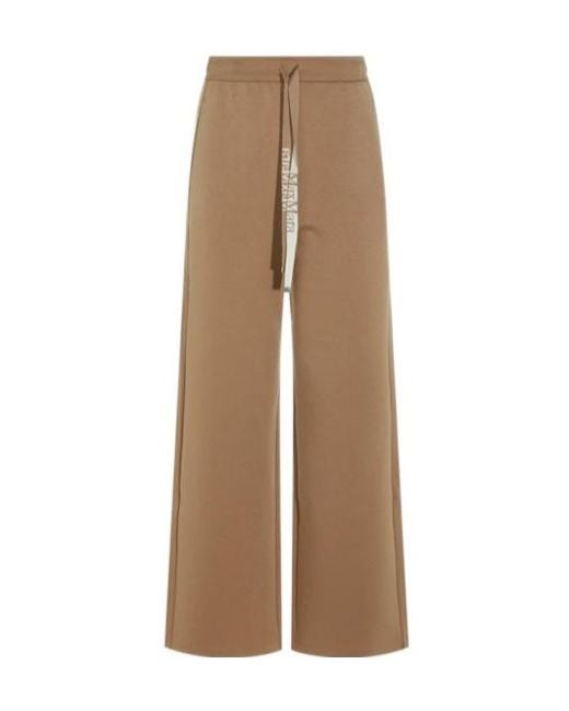 Max Mara Natural Drawstring Casual Pants